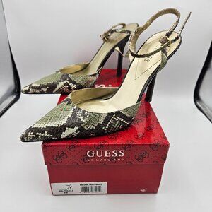 Guess by Marciano Natural Multi Snake Colored Heels Size 9 (WGJOANA2)